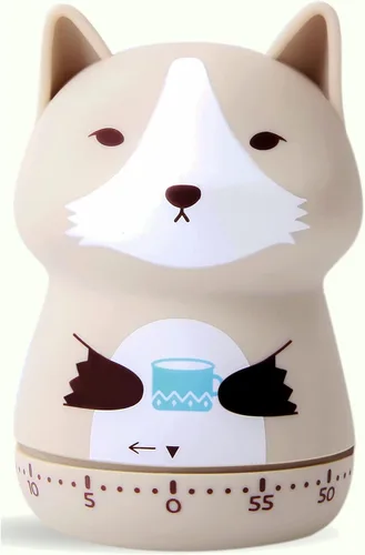 Temporizador mecánico de cocina, lindo temporizador de animales para niños, temporizador manual de cuenta regresiva de 60 minutos para aula, hogar,