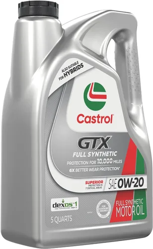 Miniatura 3 de Aceite de motor Castrol GTX completamente sintético 0W-20, 5 cuartos de galón