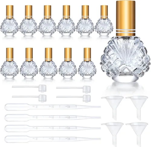Miniatura 11 de YU FENG 12 piezas de botellas de perfume de vidrio vacías, atomizador recargable, botellas de spray de perfume, atomizador de niebla fina