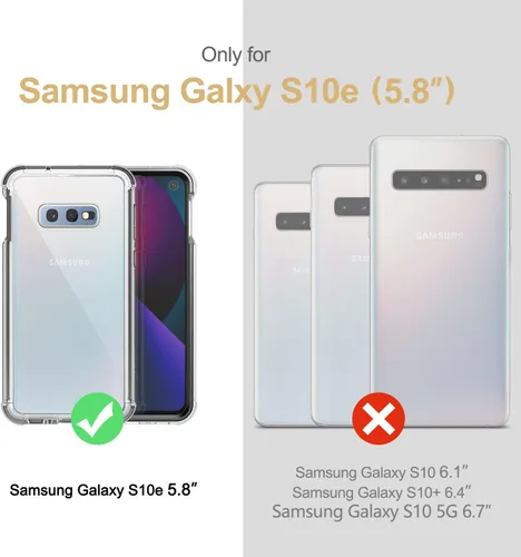 Miniatura 2 de SURITCH Funda transparente para Samsung Galaxy S10E (solamente) de 5.8 pulgadas, [protector de pantalla integrado] protección de cuerpo completo a