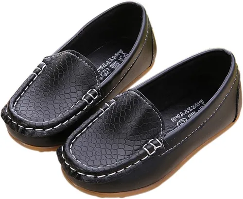 Miniatura 4 de Lonsoen - Mocasines de meter para niños y niñas, suaves y de vestir