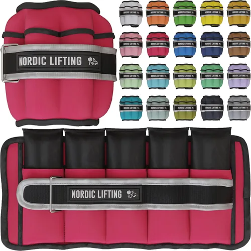 Miniatura 15 de Nordic Lifting - Pesas ajustables de tobillo para mujeres y hombres – 1 par (2–10 libras) Pesas de muñeca, brazo y pierna para gimnasio, yoga