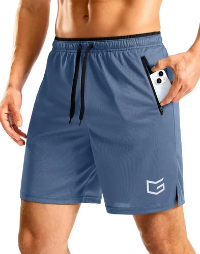 Miniatura 22 de G Gradual Pantalones cortos de correr para hombre con bolsillos con cremallera, secado rápido, gimnasio, atletismo, entrenamiento, pantalones cortos