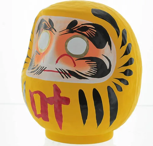 Miniatura 9 de Muñeca Daruma, fabricada en Japón, 4.7 pulgadas, buena suerte y buenos deseos (rojo)