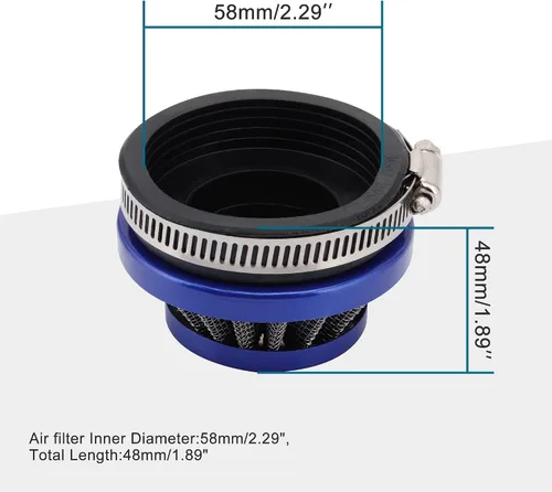 Miniatura 2 de GOOFIT Filtro de aire de repuesto de 2.283 in para motor de 47 cc, 49 cc, 2 tiempos, carburador de carburador de carburador de carbohidratos, mini