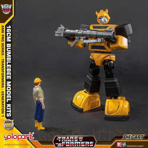 Miniatura 3 de YOLOPARK Transformers G1 Bumblebee - Figura de acción fundida a presión, serie AMK PRO de 6.3 pulgadas, juguetes transformadores altamente
