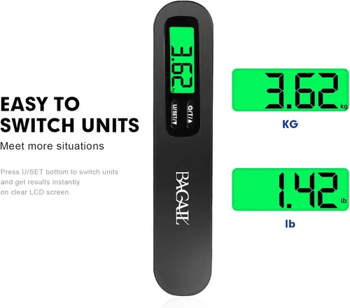 Miniatura 4 de BAGAIL Digital Luggage Scale, 110lbs Hanging Baggage Scale with Backlit LCD Display, Portable Suitcase Weighing Scale, Travel Luggage Weight Scale