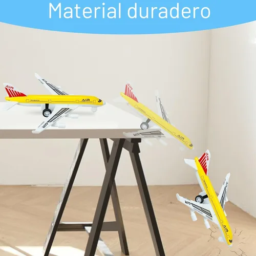 Miniatura 2 de Juguetes de Avión, Avión de Metal con Retroceso para Niños y Niñas de 3 4 5 6 7 Años, Modelos de Aviones Die Cast, Vehículos de Juego para Niños