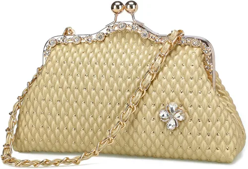 Miniatura 8 de BGMIX Bolsos de noche de las mujeres Bolsos de fiesta Carteras de boda Totes Satchel Monedero de noche Bolso de embrague grande