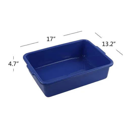 Miniatura 2 de Xyskin Juego de 4 Cajas de Almacenamiento Comerciales para Autobús/Cajas de Almacenaje, Caja de Almacenamiento de Plástico Apilable de Utilidad