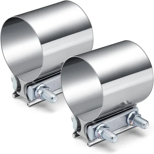 Abrazadera de banda de sello de escape de junta de extremo de acero inoxidable de 3.0 "2 piezas