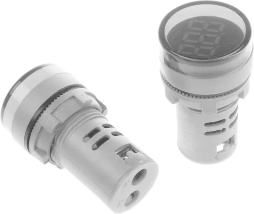 Miniatura 6 de NOYITO Voltímetro digital de CA 80-500V 110V 220V 380V rojo, verde, amarillo, azul, blanco, pantalla digital, cabeza redonda pequeña (paquete de 2)