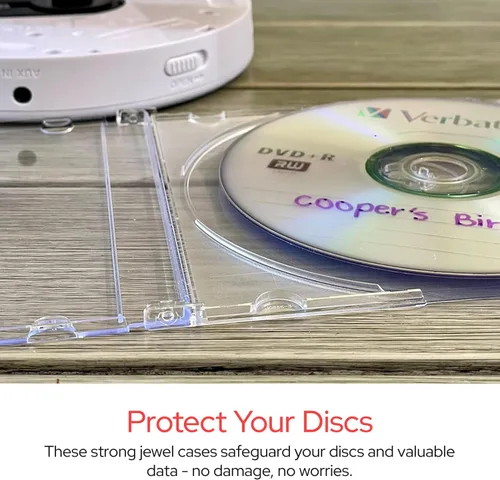 Miniatura 4 de Verbatim - Estuches para CD, DVD y Blu-Ray transparentes, delgados, 5.2 mm – Paquete de 25