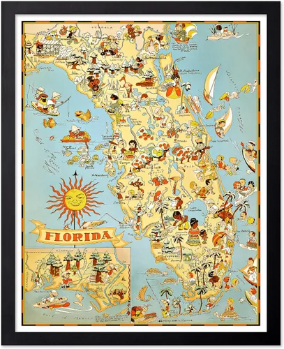 Miniatura 74 de Poster Master Póster retro de viaje con mapa monumental vintage de Florencia, arte italiano, gran regalo para hombres, mujeres, amantes