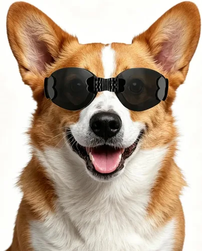 Miniatura 20 de NAMSAN Lentes de sol para perros de raza media, con protección UV para perros pequeños a medianos, resistentes al viento, antivaho, a prueba
