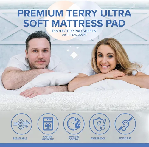 Miniatura 3 de Continental Bedding Protector de colchón de tela de rizo cómodo y protección impermeable