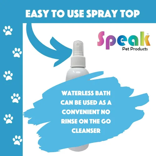 Miniatura 5 de Speak Pet Products Spray de baño natural sin agua, para perros, hipoalergénico sin perfume, 8 onzas