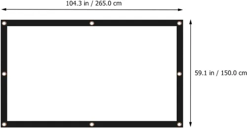 Miniatura 5 de COHEALI Portable Foldable Projector Screen for Home Theater Indoor Outdoor Use Lightweight Polyester Soft Projection Screen for Camping Movie Night