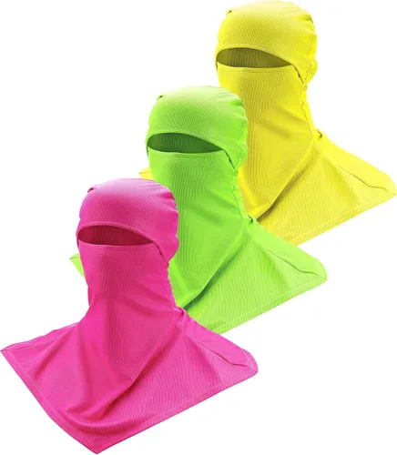 Miniatura 17 de SATINIOR Pasamontañas de 3 piezas, protección solar, cubierta para el cuello, pasamontañas de verano, máscara facial para motocicleta para hombres