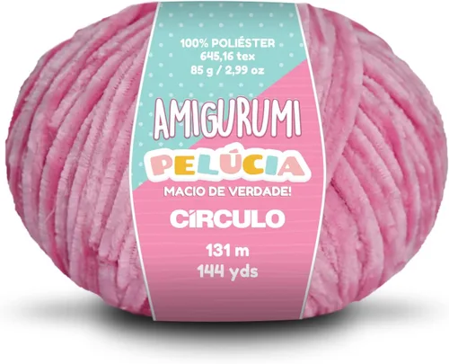 Miniatura 14 de Circulo - Hilo Amigurumi Pelucia, hilo especial de felpilla de terciopelo para amigurumi y manta, 144 yardas, peinado (1112 - crema)