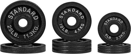 Miniatura 11 de CAP Barbell 2-Inch Olympic Cast Iron Plate Weight Set 75-285 lbs Multiple Options