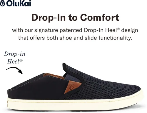 Miniatura 4 de OLUKAI Pehuea - Tenis sin cordones para mujer, zapatos casuales para uso diario, tacón caído y malla transpirable, ligeros y cómodos durante todo