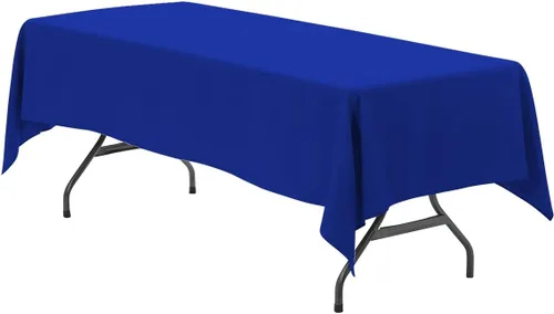 Miniatura 71 de Your Chair Covers - Mantel rectangular de poliéster de 90 x 132 pulgadas, color morado, mantel de boda sin costuras de alta calidad para mesas