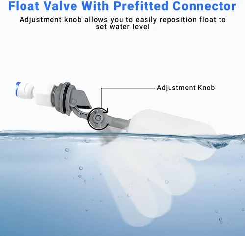 Miniatura 3 de Kit de válvula de flotador RO/DI para tanque de arrecife y acuario ATO - Sistema de apagado automático para ósmosis inversa - Incluye válvula