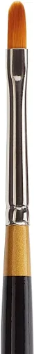 KINGART Premium Original Gold 9500-2 Filbert Series - Cepillo para artista, pelo sintético Taklon dorado, mango corto, para acrílico, acuarela,