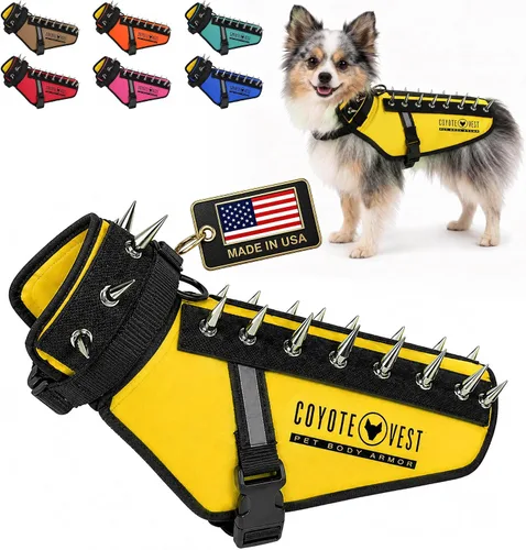 Miniatura 11 de CoyoteVest Chaleco Protector de Arnés para Perro, Accesorios Reflectantes para Perro con Picos para Proteger a tu Mascota de Ataques de Rapaces