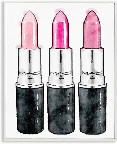 Miniatura 41 de Stupell Industries Fashioner - Librero de maquillaje con acuarela dorada blanca, diseño de Amanda Greenwood, arte de pared, 11 x 14 pulgadas, marco