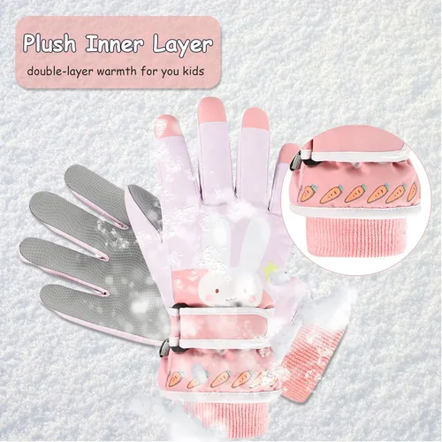 Miniatura 50 de Guantes de nieve para hombre y mujer, impermeables, para invierno, cálidos, para esquí, snowboard, guantes para mujer