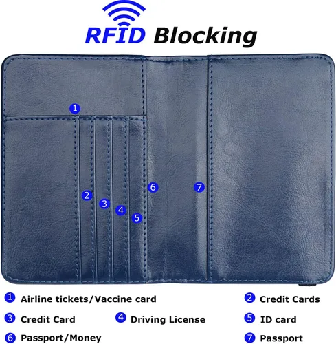 Miniatura 2 de Herain Soporte para pasaporte, cartera para pasaporte, funda para pasaporte, accesorios de viaje, funda de metal para pasaporte, libro de pasaporte