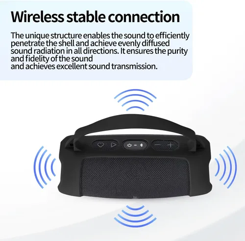 Miniatura 4 de Funda de silicona Charge 5, funda protectora de transporte portátil, bolsa de viaje con correa para el hombro para JBL Charge 5 Wi-Fi/Charge 5