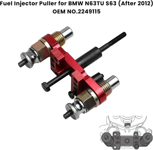 Miniatura 5 de Kit de herramientas de instalación de extracción de inyector de combustible compatible con BMW N20 N26 N43 N47 N51 N52 N53 N54 N55 N57 N63TU S63