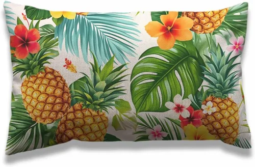Miniatura 8 de AOYEGO Funda de almohada decorativa 12x20 pulgadas con diseño de aguacate haciendo ejercicio con aro hula hoop, fundas de almohada rectangulares