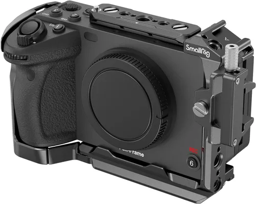 SmallRig Jaula para Sony FX30 FX3 FX3 FX3A con abrazadera de cable para HDMI, superficie negra brillante clásica, incluye zapata fría y riel NATO,