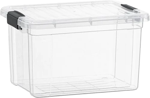 Miniatura 14 de Superio Caja de Almacenamiento Transparente con Tapa, Contenedores de Plástico de 1.85 Quart para Organizar, Cajas Apilables, Libres de BPA, No