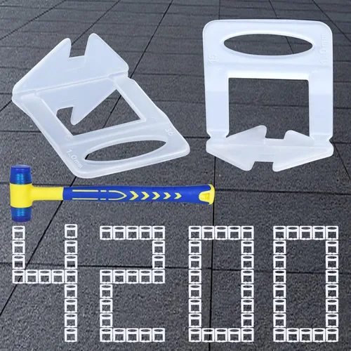 Miniatura 13 de Clips de sistema de nivelación de azulejos, espaciadores, clips niveladores de azulejos, espaciadores niveladores de azulejos, 1000 piezas de 1/8