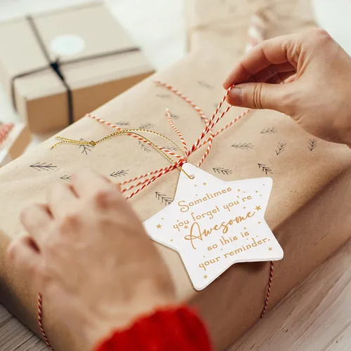 Miniatura 5 de Sieral 10 Piezas Adornos Navideños de Agradecimiento para Compañeros de Trabajo Regalo de Apreciación para Empleados a Granel Adorno Colgante