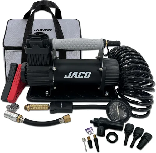 JACO 4X4 TrailPro - Compresor de aire portátil resistente, 3.5 CFM (12V/33A) | Kit de inflado de neumáticos On x Off Road