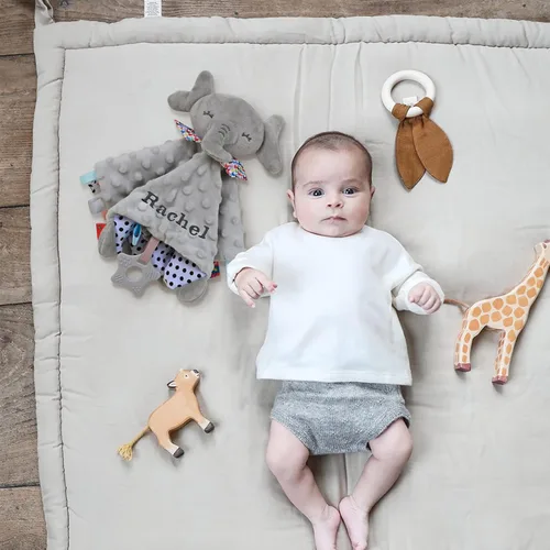 Miniatura 5 de Manta de seguridad para bebé, regalos personalizados para bebés con nombre, regalos para baby shower de Navidad, juguetes para bebés recién nacidos