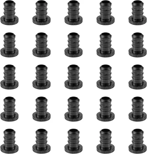 Miniatura 11 de EFIELD - Juego de 25 tapones de engarce de púas PPSU de polietileno de 3/4 pulgadas (tapa final) con pestaña de posición para tubos Pex