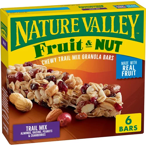 Miniatura 20 de Nature Valley Barras de granola masticables de frutas y nueces, nueces de chocolate negro, 6 barras, 7.4 onzas