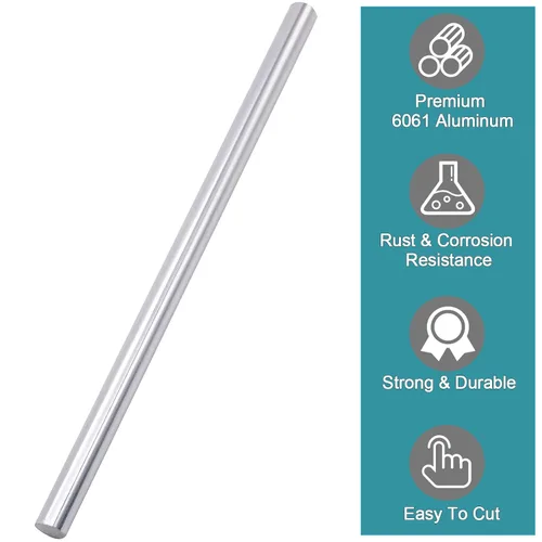 Miniatura 3 de 5/8 "aluminio 6061 redondo Rod 12" largo, 5/8" diámetro sólido T6511 nueva barra de torno Stock