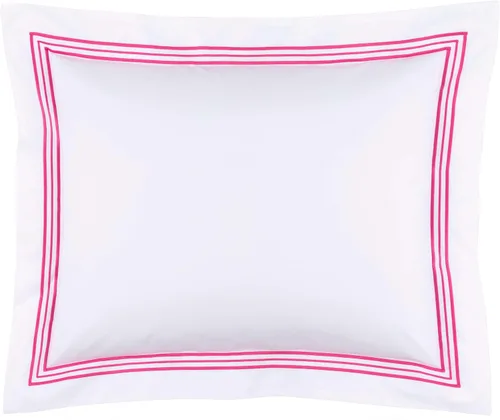 Miniatura 3 de Pine Cone Hill Juego de fundas de almohada Fuchsia Trio, tamaño estándar, patrón de rayas rosadas Fucsia