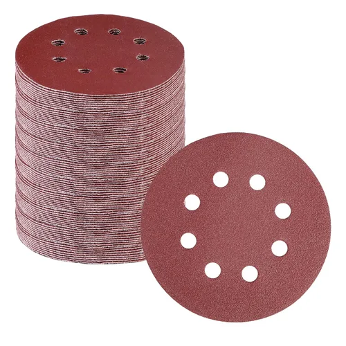 Miniatura 21 de WORKPRO Juego de discos de lija de 50 piezas – Papel de lija de 8 agujeros de 5 pulgadas, 5 grados, incluye 60, 80, 120, 240, 320 granos