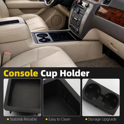 Miniatura 2 de Dasbecan - Portavasos para consola central delantera, reemplazo compatible con Chevrolet Avalanche 2007-2013 Silverado Suburban Tahoe GMC Sierra