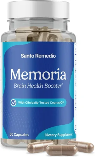 Santo Remedio Memoria Suplemento para la salud cerebral – Apoyo cognitivo para la atención, la memoria y la concentración, con extracto de fruta de