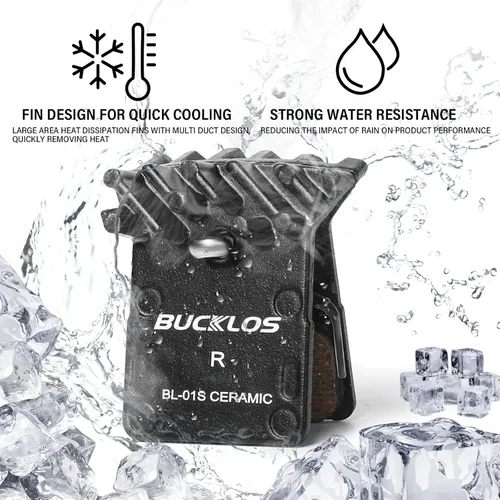 Miniatura 4 de BUCKLOS 2 pares de pastillas de freno de disco BL-01S para cerámica Shimano N03A N04C L05A K04S K04Ti K05S K05Ti M8110 M7110 R9170-F R8070-F R7070-F
